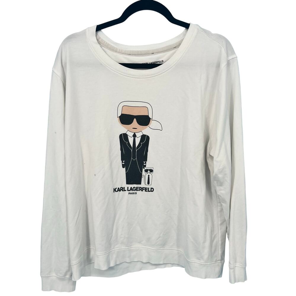 Karl Lagerfeld Graphic Sweatshirt XL Designer & Cat
